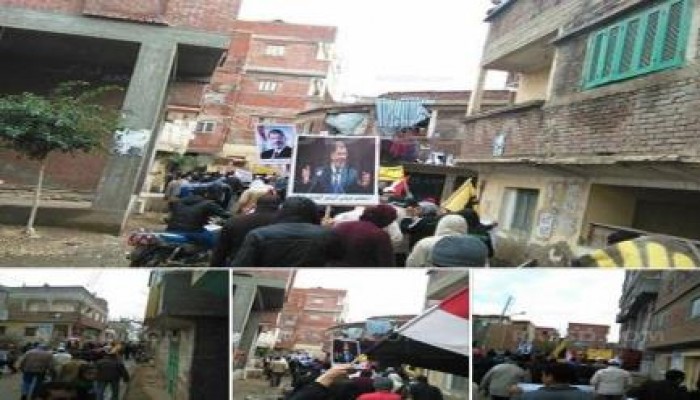 رافضو الانقلاب ب‏البصارطة  ينددون بحكم العسكر في مسيرة صباحية