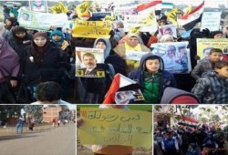 سلسلة بشرية و مسيرات في  ‏الشرقية في صباح جمعة "معًا نثور"