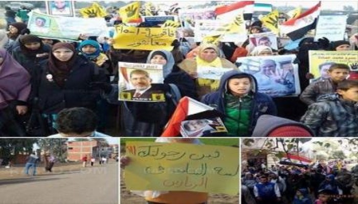 سلسلة بشرية و مسيرات في  ‏الشرقية في صباح جمعة "معًا نثور"