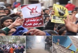 أمن الانقلاب يطلق الغاز على مسيرة معارضة لحكم العسكر بالهرم