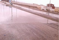 بالصور.. فى عهد الانقلاب البرك المائية  في شوارع شمال سيناء