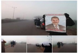 الدقهلية: سلسلة بشرية على طريق أجا‬ رافضة للمحاكمات العسكرية