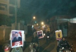 تظاهرة ليلية بالدراجات البخارية بقرية بني هارون بني سويف