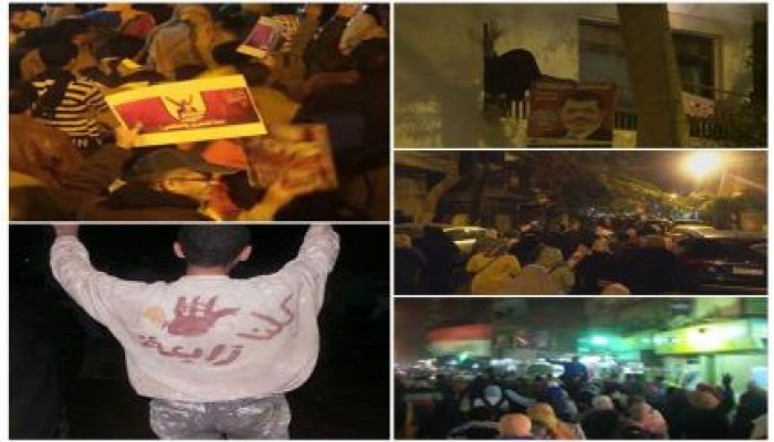 مسيرة ليلة بالمعادي تنديدا بحكم العسكر