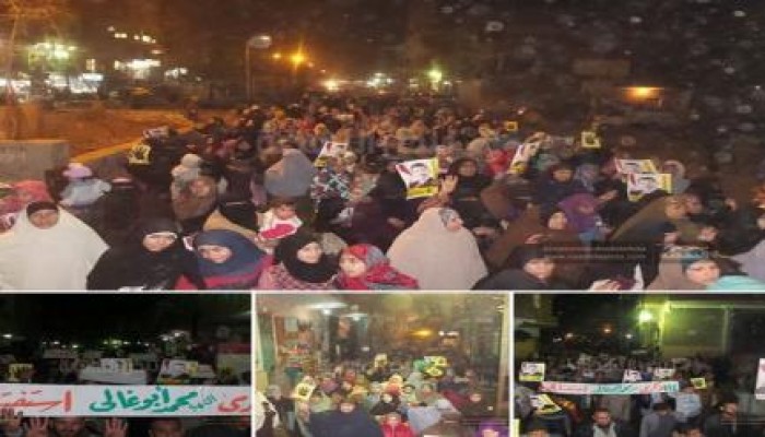 الجيزة:  مسيرة ليلية لرافضي الانقلاب بالمنصورية