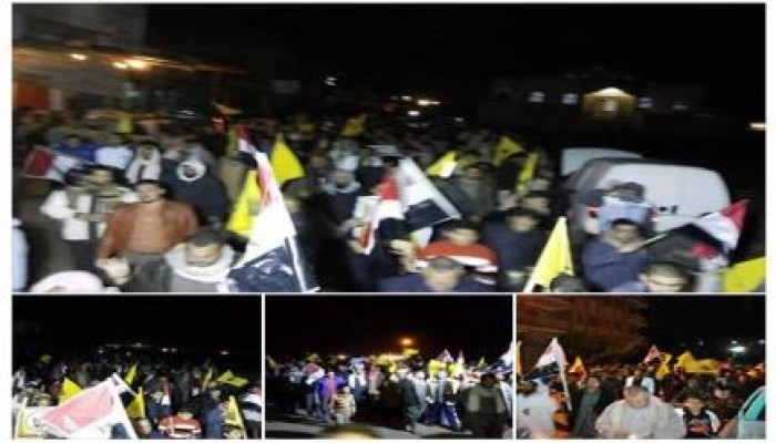 كفر الشيخ: ‏روح الثورة تنبعث من بلطيم في مسيرة ليلية حاشدة