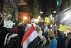 أهالي امبابة ب‏الجيزة‬ يتظاهرون رفضًا لحكم العسكر