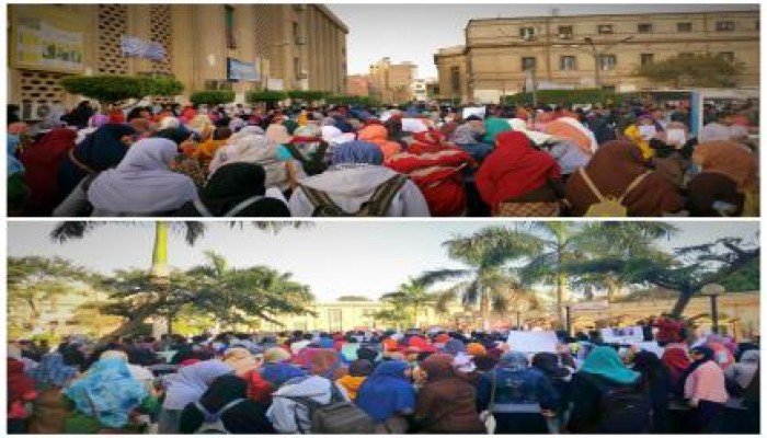بالصور .. طلاب جامعة القاهرة ينتفضون في مسيرة حاشدة في ذكرى استشهاد زملائهم