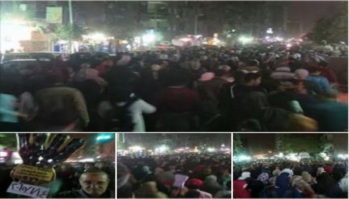 أحرار شبرا الخيمة يشاركون في مسيرة حاشدة بالمطرية ضد حكم العسكر