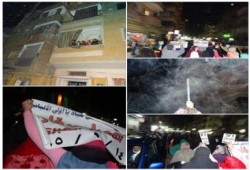 مسيرة رافضة لحكم العسكر بالمحلة الكبرى رغم سوء الأحوال الجوية