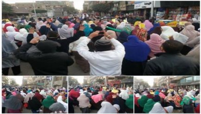 بلطجية يهاجمون مسيرة مناهضة للانقلاب ببني سويف والشباب يصدونهم ويستكملون فعاليتهم