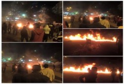 ‏"‏شباب ضد الانقلاب" ينظمون وقفة ويقطعون الطريق الرئيسي بجوار قسم أول المحلة الكبرى