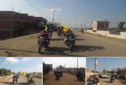 الشرقية : مسيرة بالدراجات البخارية وسلسلة بشرية بأنشاص الرمل  رفضًا للانقلاب.