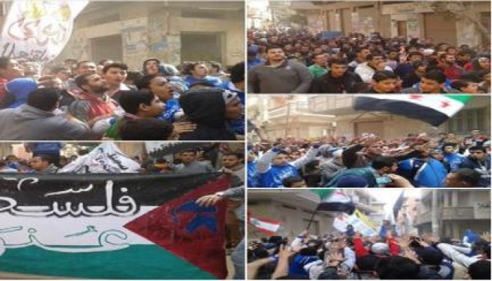 الشرقية: مسيرة حاشدة بابوكبير تدعو للاحتشاد في ذكري 25 يناير