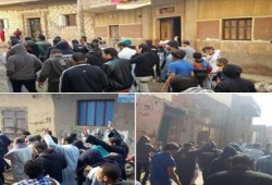 بنى سويف: الميمون تخرج بمسيره شبابيه فى ظل وجود امن الانقلاب