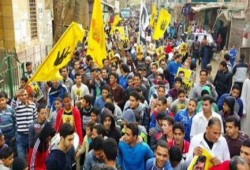 الفيوم: اولتراس " مصر سياسي " يشعل تظاهرة مطرطارس بالهتافات الثورية