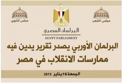 البرلمان الأوربي يصدر تقرير يدين فيه ممارسات الانقلاب في مصر
