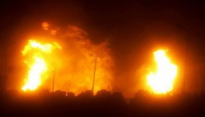 بالفيديو .. انفجار خط الغاز بدهشور والأهالي يفرون هربا