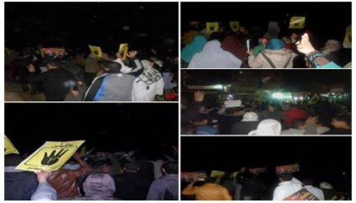 البحيرة: تظاهرة ليلية لثوار أبو المطامير استعدادًا لانتفاضة 25 يناير