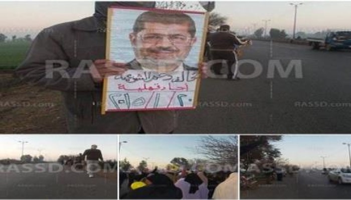 الدقهلية.. تواصل فعالياتها المناهضة للانقلاب بسلسلة بشرية صباح اليوم