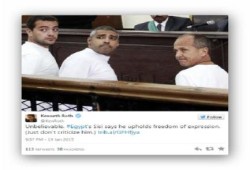 مدير"هيومن رايتس" يسخر من تصريحات السيسي حول حرية التعبير