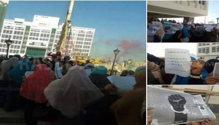 مسيرة طلابية بجامعة ‏دمنهور للتنديد بالإساءة للرسول  ودعما لانتفاضة "25 يناير"