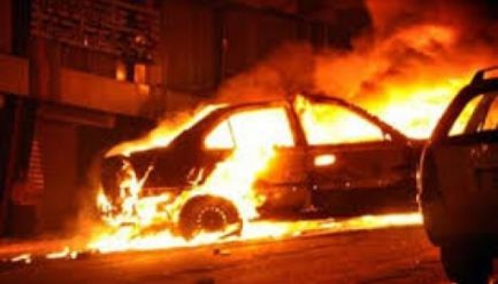 مجهولون يحرقون سيارة منسق حركة تمرد الإنقلابية فجر اليوم بالمنيا