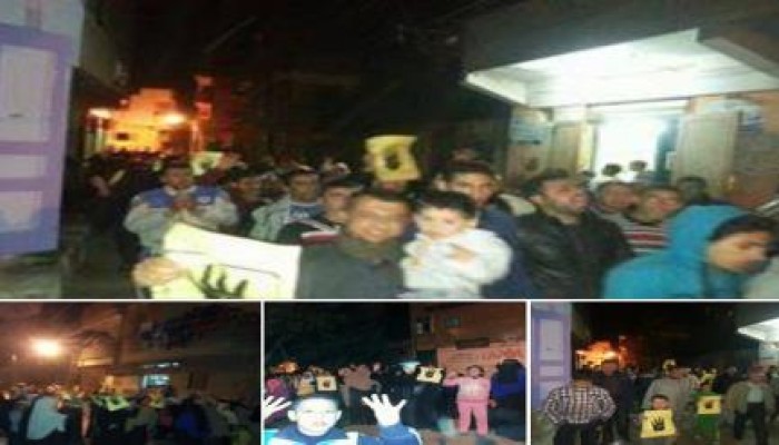 الغربية: بالفيديو مسيرة ليلية رافضة للانقلاب العسكري بسمنود