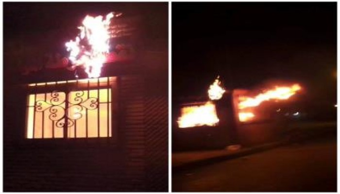 بالصور .. المقاومة الشعبية تحرق نقطة شرطة الموقف الجديد بالاسماعيلية