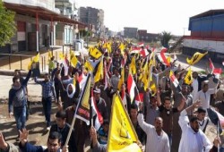 بالصور .. عشرات الألاف في مسيرة حاشدة بكفرالشيخ ضد الانقلاب العسكري في أولى مواجات 25يناير