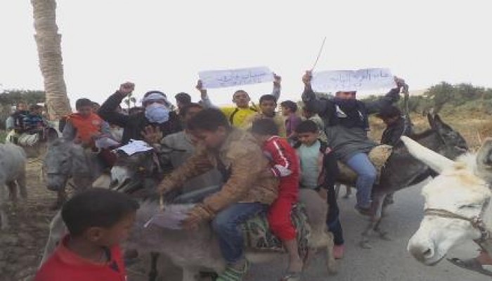 مسيرة بالحمير قبيل إنطلاق الموجة الثورية الجديدة بساعات بيوسف الصديق الفيوم