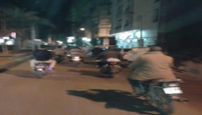 مسيرة درجات بخارية بدمياط ليلة 25يناير