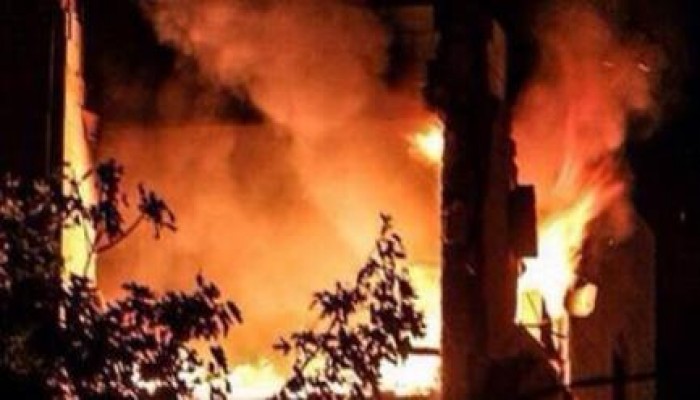 المنوفية : مجهولون يحرقون محول للكهرباء