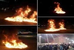 ثوار ‫‏مدينة نصر‬ يقطعون طريق ‫‏مصطفى النحاس