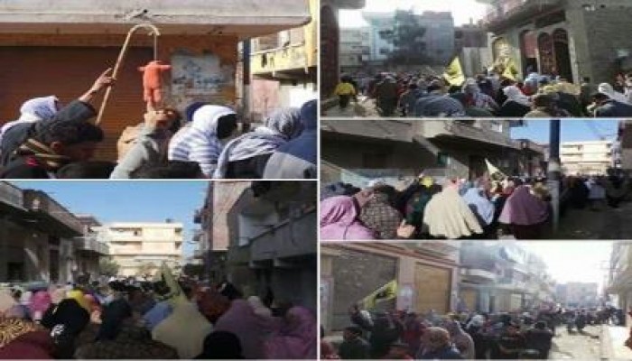 ثوار حوش عيسى يواصلون الصمود الثوري ويخرجون بمسيرة حاشدة