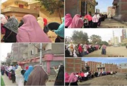 مسيرة لطالبات ضد الانقلاب بديرب نجم