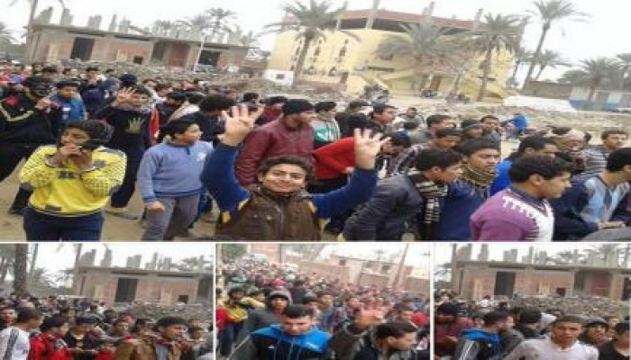 الشرقية:  ابوكبير تنتفض بمسيرة شبابية في الذكره الرابعه لثوره يناير