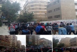 مسيرات حاشدة بعين شمس ثاني ايام الموجة الثورية للذكرى الرابعة للثورة