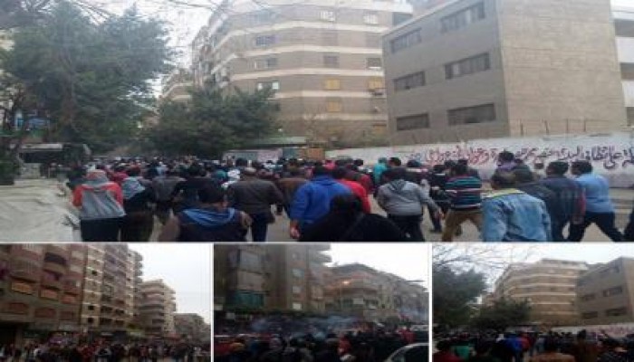 مسيرات حاشدة بعين شمس ثاني ايام الموجة الثورية للذكرى الرابعة للثورة