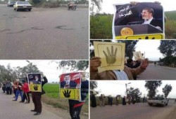 الغربية: سلسلة بشرية بمركز قطور رفضا لحكم العسكر