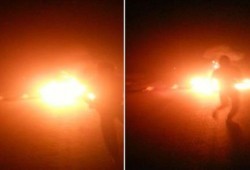 كفر الشيخ: حركة المقاومة الشعبية تقطع طريق فوه - دسوق