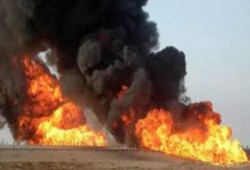 مجهولون يحرقون الملعب الخماسي بمدينة سمسطا بني سويف