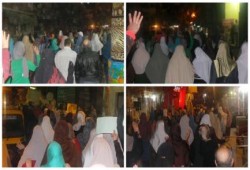 بالصور .. مسيرة ليلية لثوار الاسكندرية رافضة للانقلاب بالرمل