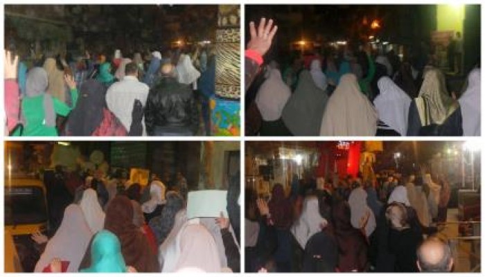 بالصور .. مسيرة ليلية لثوار الاسكندرية رافضة للانقلاب بالرمل