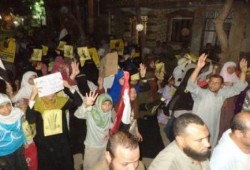 ثوار ناهيا يتحدون حصار ميليشيات الانقلاب بمسيرات ليلية