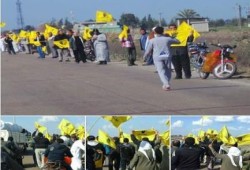 سلسلة بشرية مناهضة للحكم العسكري بمحافظة  ‏كفر الشيخ