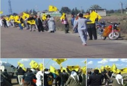 سلسلة بشرية مناهضة للحكم العسكري بمحافظة  ‏كفر الشيخ