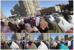 تظاهرة بمدينة بني سويف تحي الذكري الرابعة لمجزرة قسم شرطة ببا