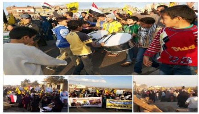 كفر الشيخ: مسيرة حاشدة لثوار بلطيم على الطريق الدولي