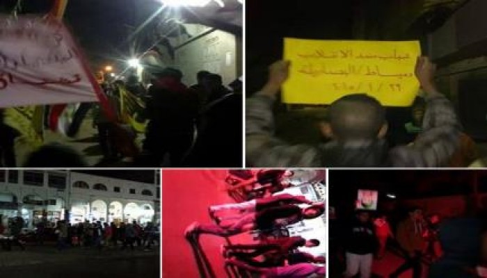 مسيرات ليلية لشباب ضد الانقلاب بدمياط